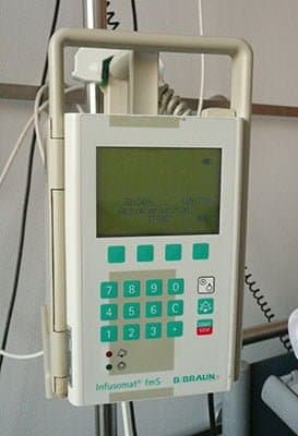 PG5 digital pressure gauge is used to test occlusion alarms on infusion pumps