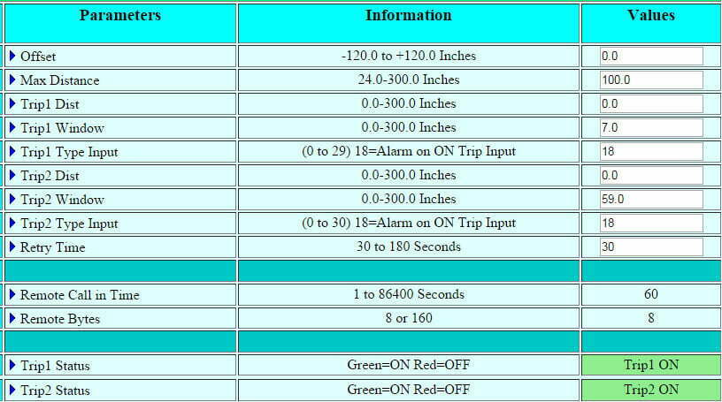 loe sensor input configuration menu 2 tank cloud embedded web server