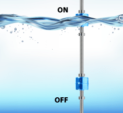 Float level switch empty control