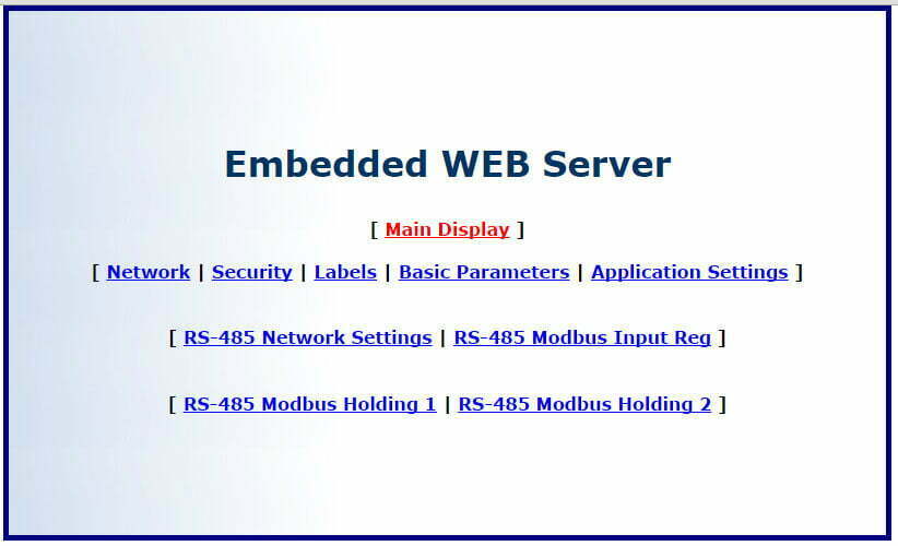 menu page loe tank cloud embedded web server