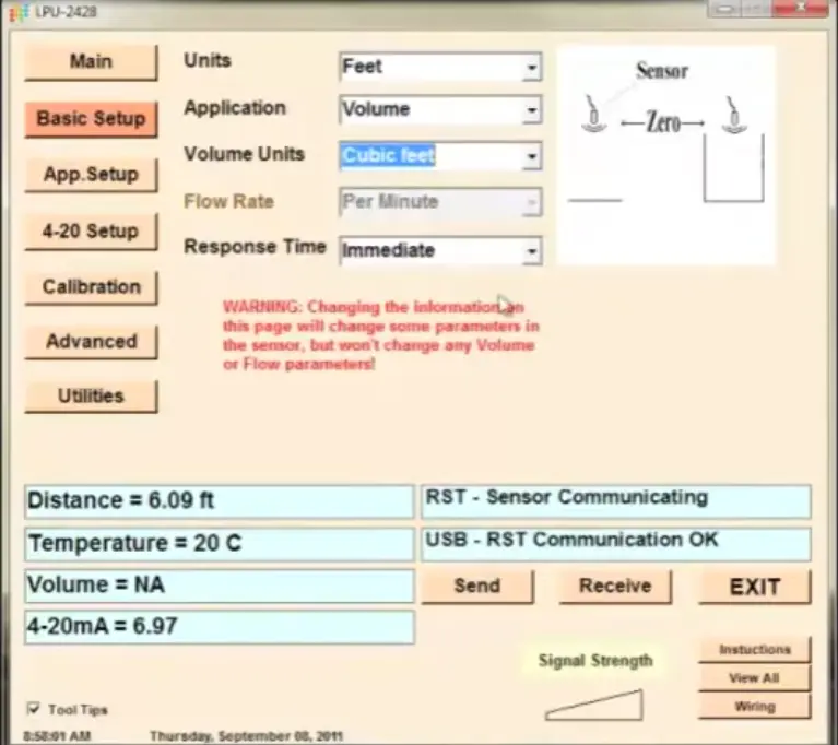 How to Program the LPU-2428 Ultrasonic Sensor