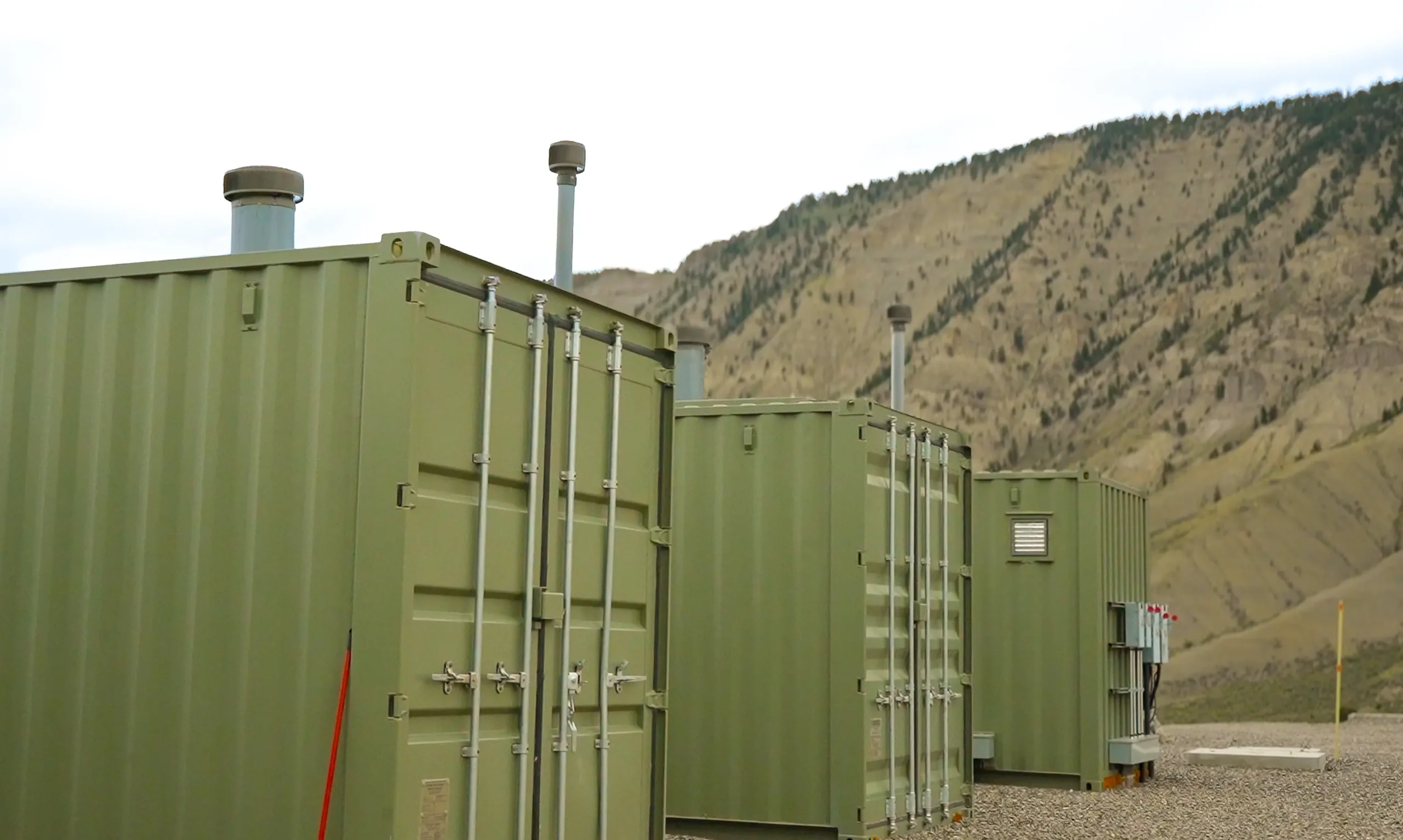 Wastewater filters in shipping containers